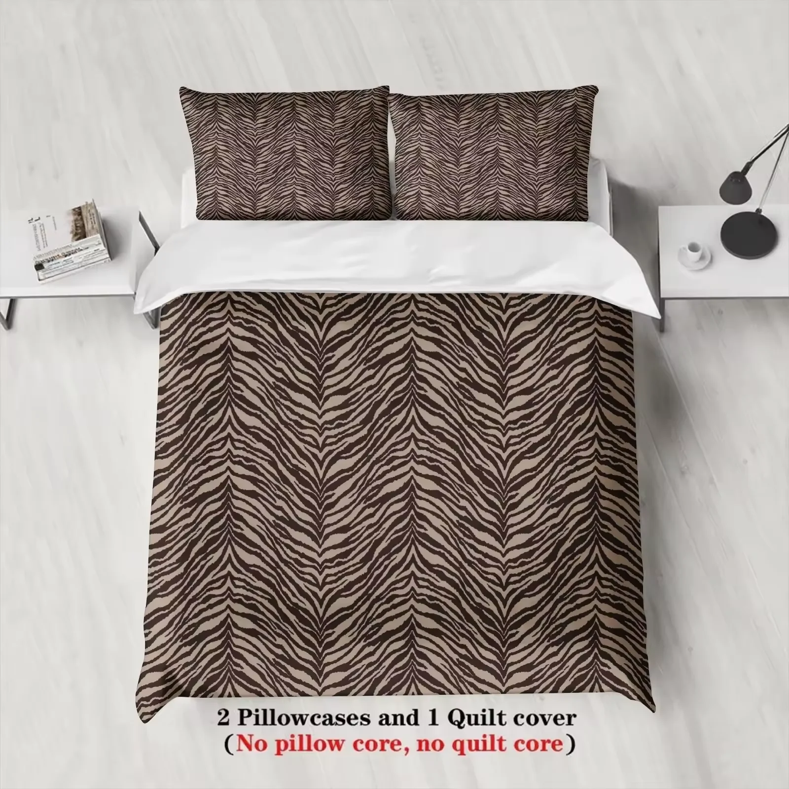 3Pcs bedding set Leopard print pattern  Single Twin Queen Size With 2Pillowcases 50cmx75cm  soft and comfort Bedding accessories