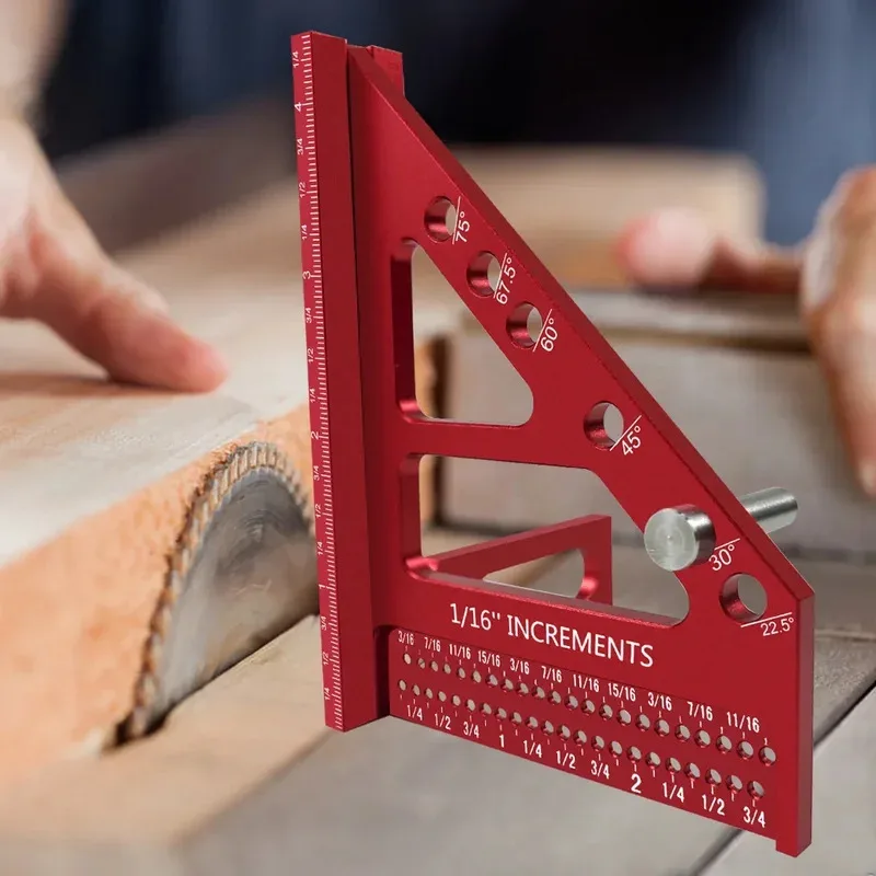 Woodworking Tools 3D Multi-Angle Measuring Ruler Precision  Square Ruler Set Square Scriber Scribing Gauge