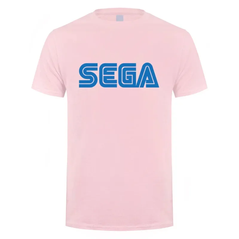 Fashion Sega Men's T-Shirts 100% Cotton Tee Male Oversized Letter Print High Quality Summer Short Sleeve Casual Clothing Tops images - 6