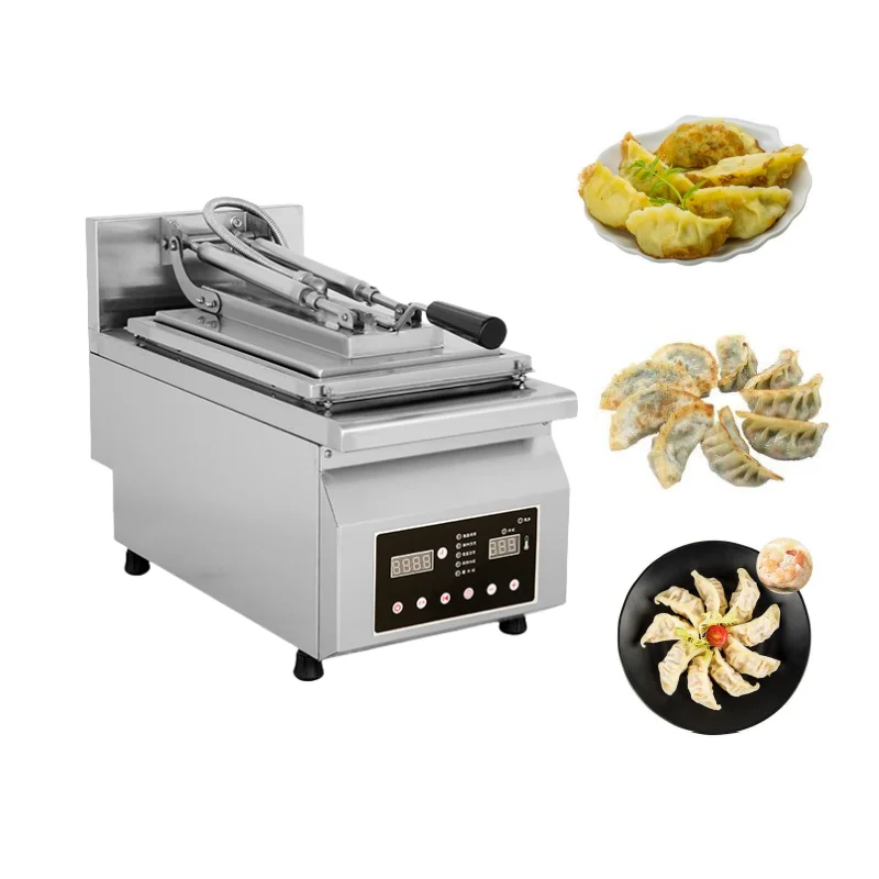 Single/Double Head Gyoza Dumpling Fried Machine Commercial Dumpling Gyoza Cooker Machine Automatic Pan Frying Dumpling Machine