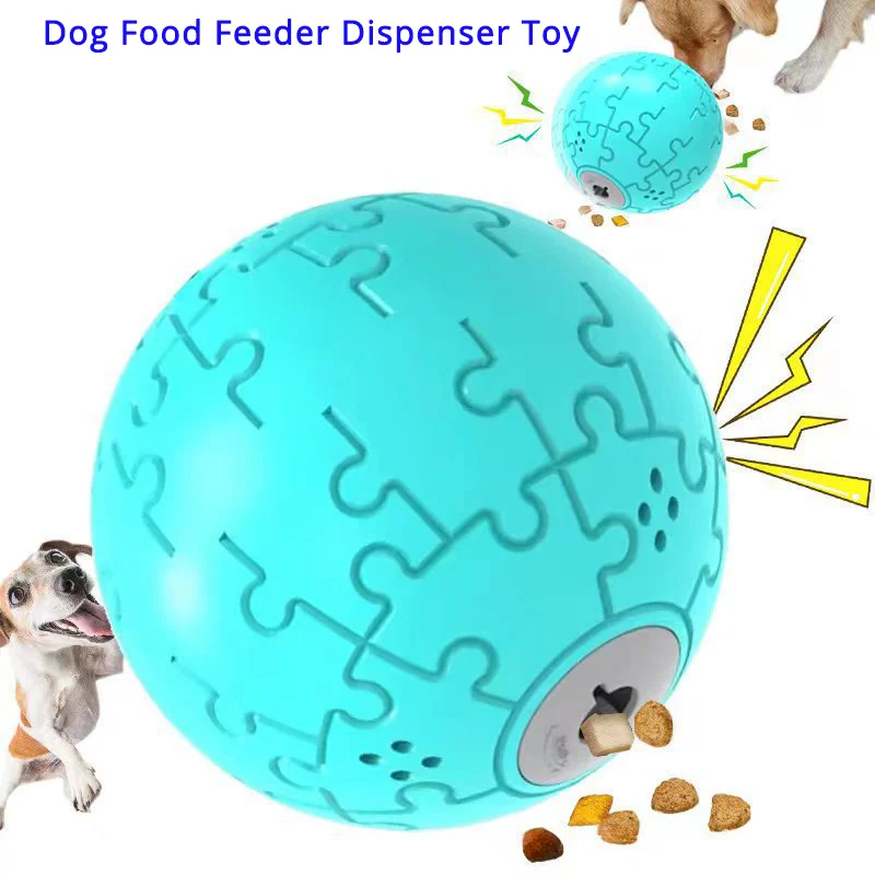 

Dog Food Treat Dispenser Toy Ball Pet Interactive Slow Feeder Dispensing Toy Hanging Webbing Spueak For Small Medium Large Dog