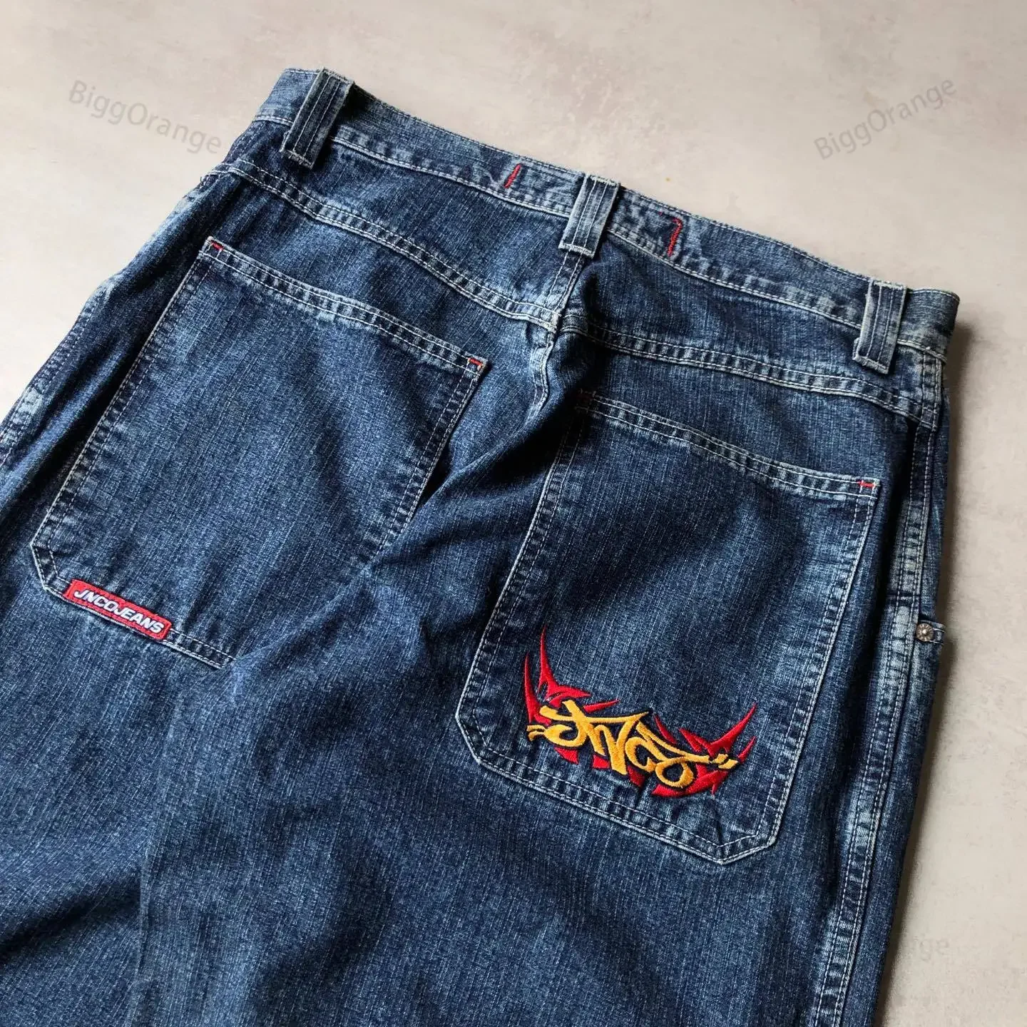 Loose Jeans Hip Hop Rock Embroidery Pattern Men Women 2023 New Fashion Streetwear Retro Harajuku High Waist Wide Leg Jeans