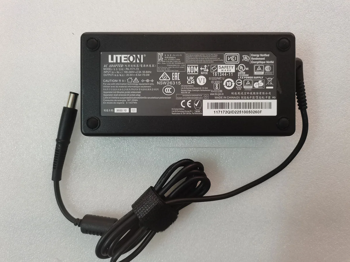 

OEM Slim LITEON 20V 8.5A 170W 7.4mm*5.0mm Pin AC Adapter For Kensington SD5200T SD5000T SD5600 PA-1171-72 NSW26315