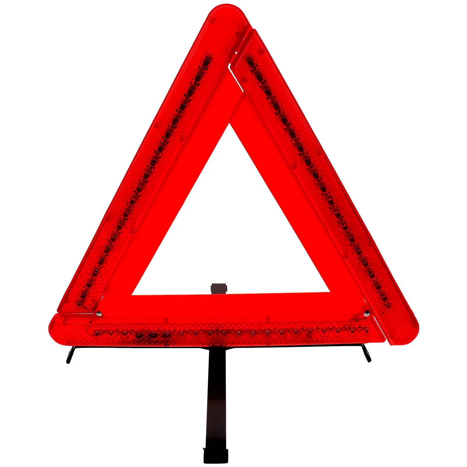 Foldable Triangle Emergency Warning Sign Highly Reflective Self Illuminating Red LED Road Safety Light for Cars Trucks Trailers