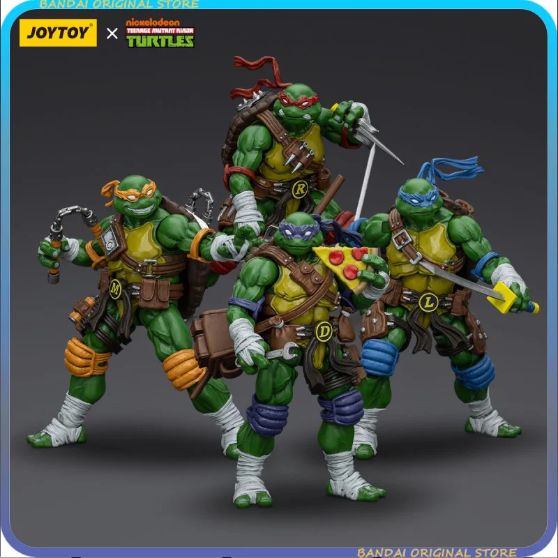 

IN STOCK JOYTOY Dark Source Ninja Turtles TMNT-Michelangelo Donatello Leonardo Raphael Four-Pack 1:18 Action figure toy gift