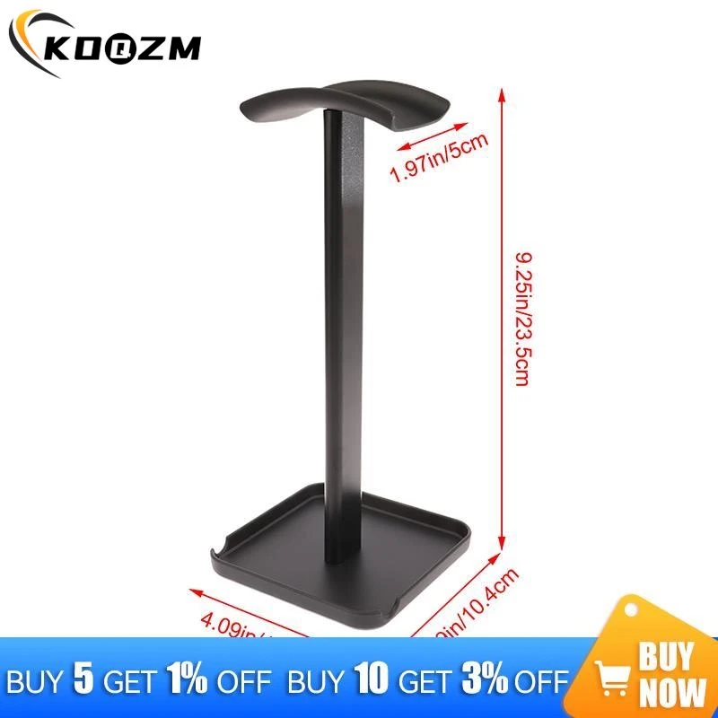 ABS e TPU Universal Headphone Stand Holder, Space Saving Gaming Headset, Desktop Earphone Hanger, Display Rack, 1pc