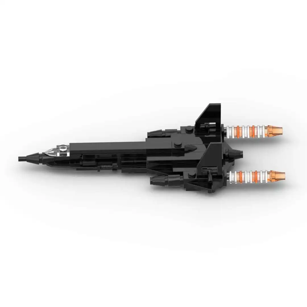 Military Aircraft Decor Block Ornament Black Bird Recon Plane Rotatable Kids DIY MOC Assemble Small Particle Building Blocks Toy