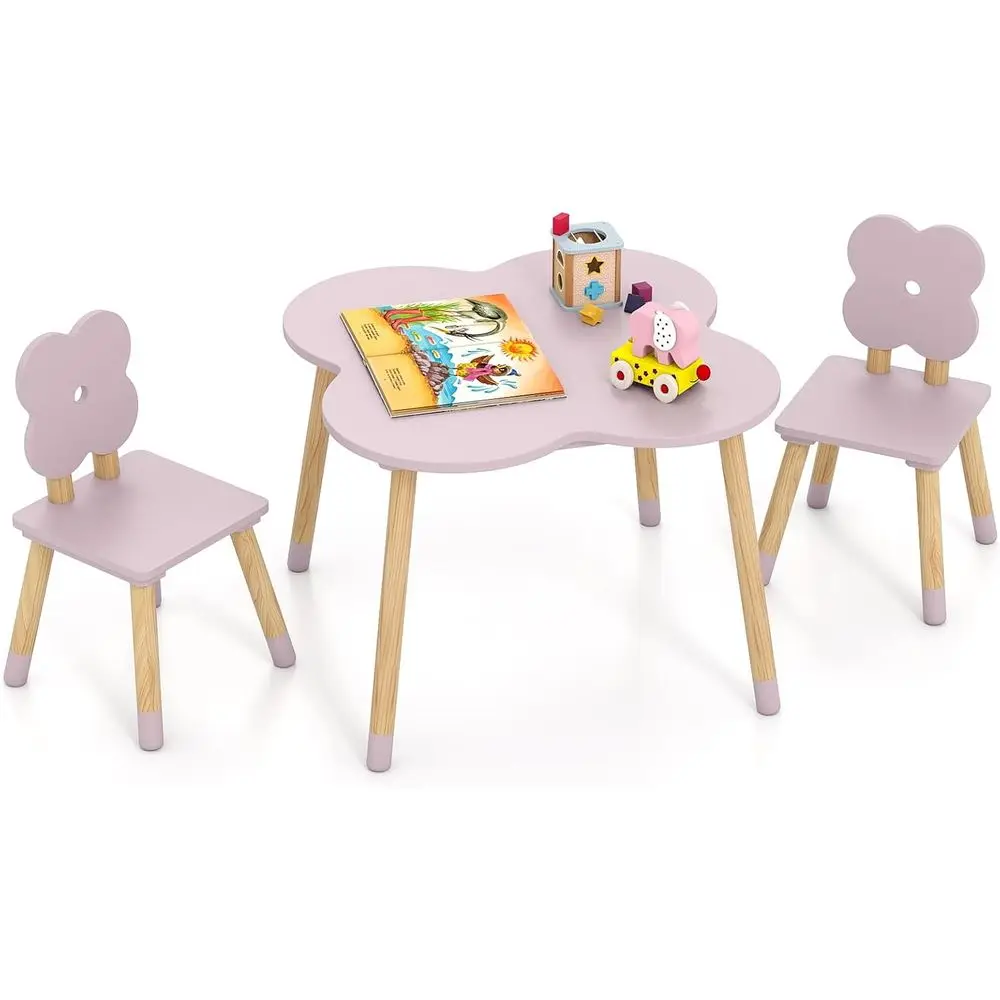 Kids Table and Chairs, Wooden Toddler Desk Set or Play, Art, Crat, Reading, Learning and Eating, Multi-Activity Table and Chairs