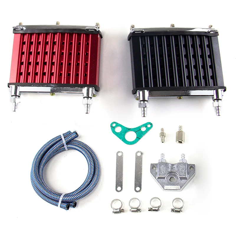 Motorcycle Engine Oil Cooler Cooling Dirt Pit Soil Bike Radiator ATV Quad 50cc 70cc 90cc 110cc 125cc 140cc 150cc Accessories Set