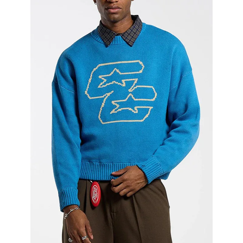 

Осень-зима модный хип-хоп тренд уличный женский свитер с вышивкой букв Long Sve удобный повседневный свитер