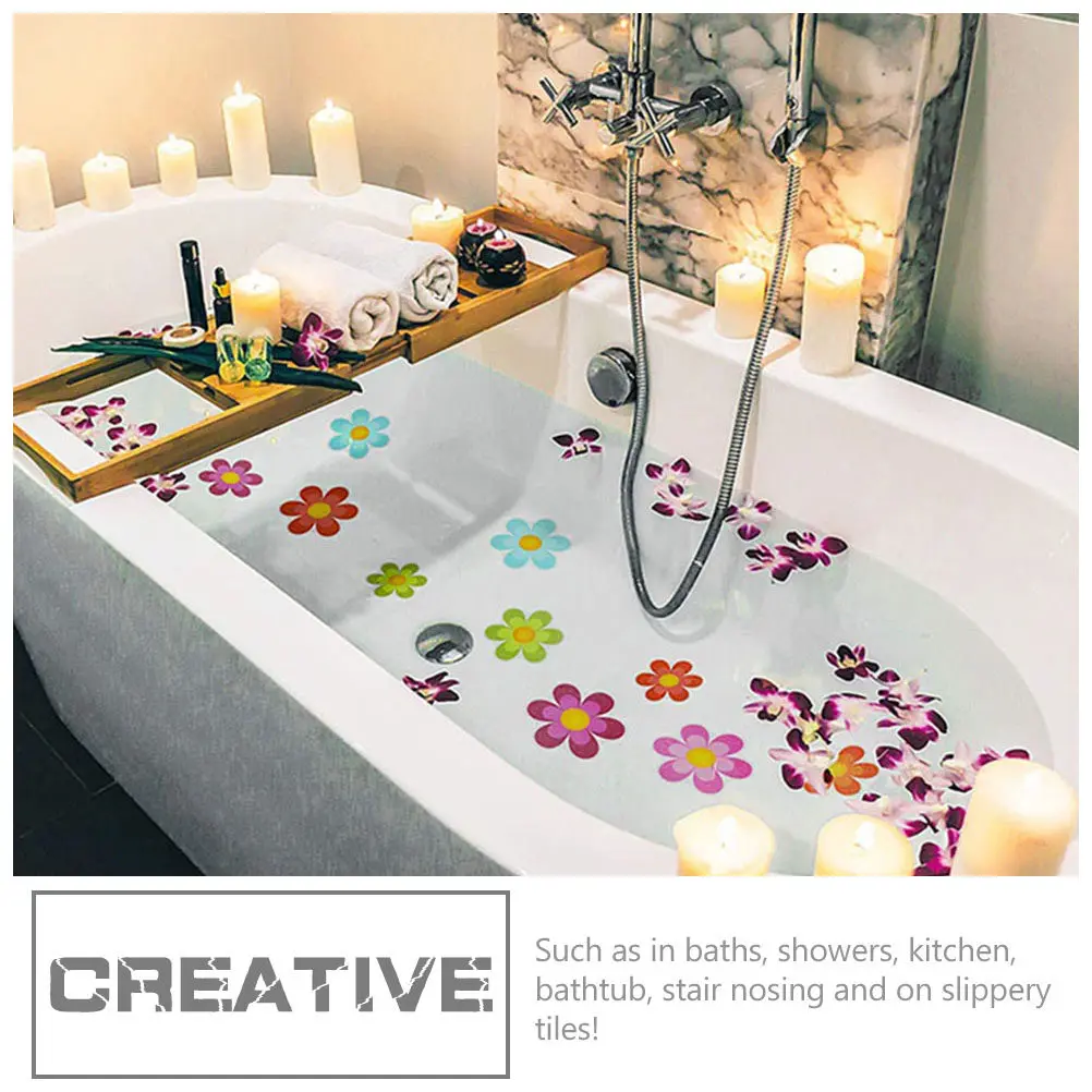 

1Set Cartoon Sunflower Bathtub Stickers Anti-Slip Bathroom Non-Skid Stickers Kids Shower Safety Decals Waterproof