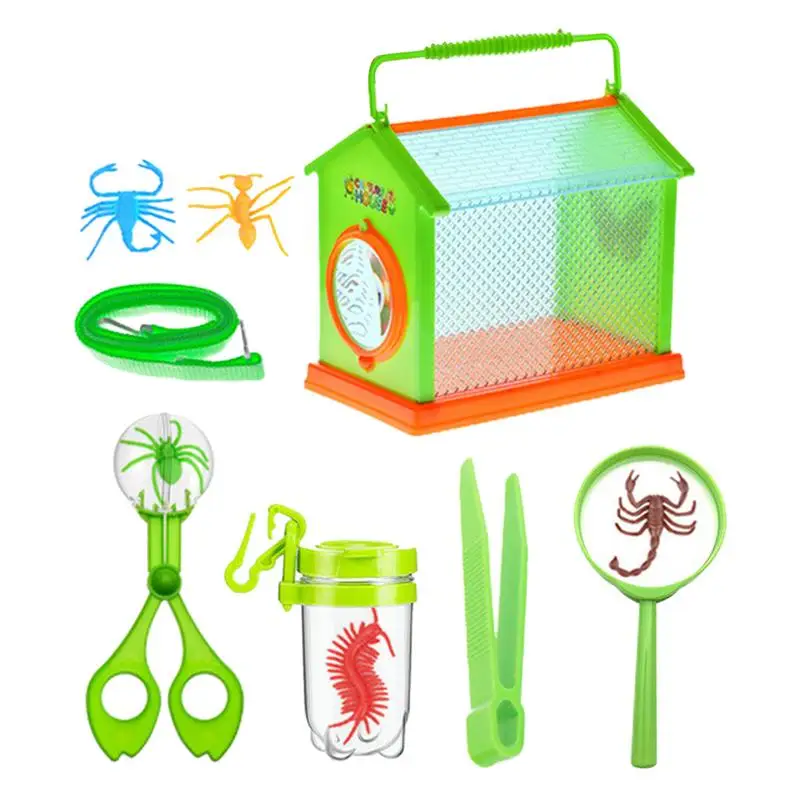 

Kids Bug Viewer Insect Box Magnifier Observer Kit Insect Catcher Cage Nature Exploration Tools Kid Learning Development Toy Set