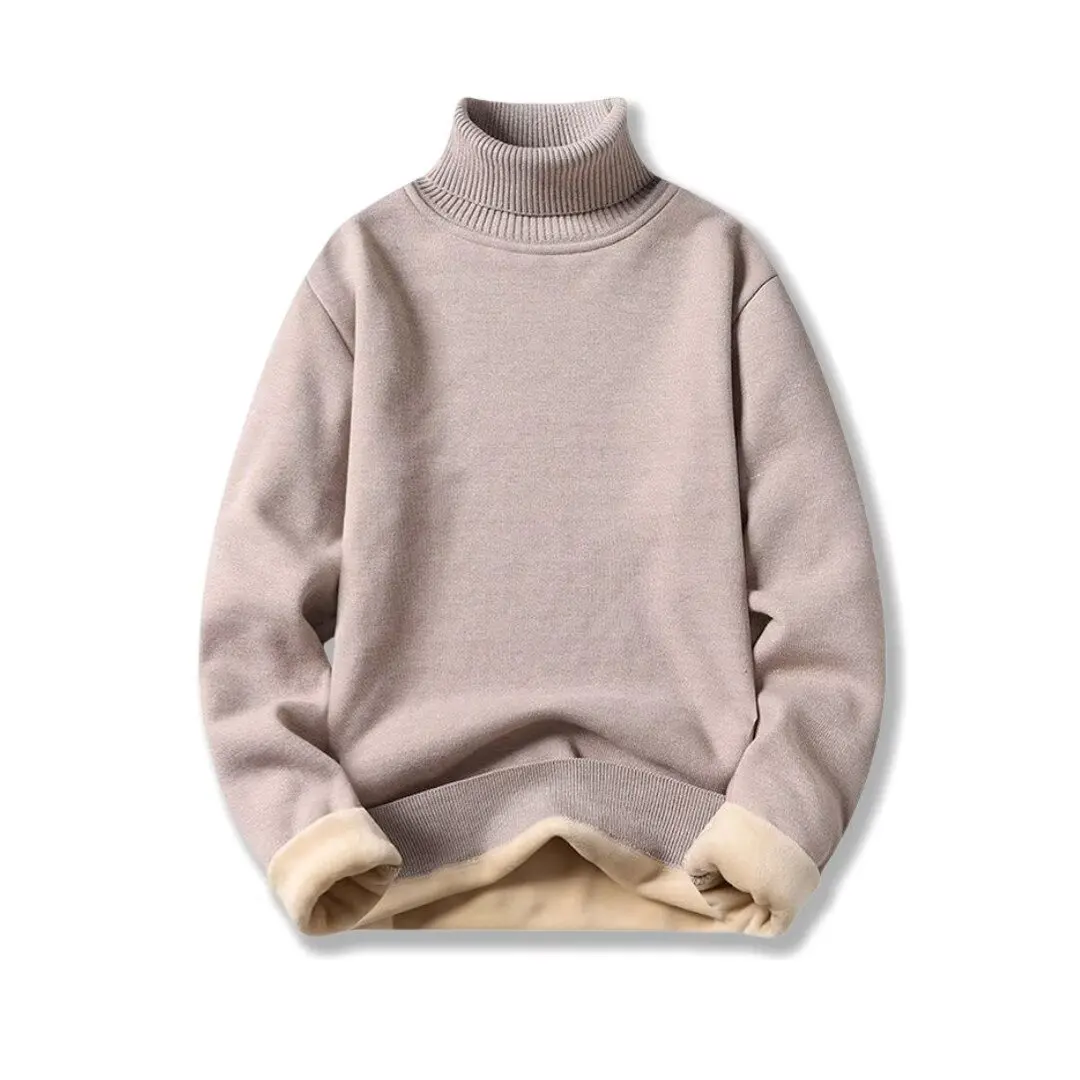 2025 nova camisola masculina pullovers coreano inverno quente o pescoço camisola de alta qualidade legal topo de gola alta camisa de fundo de malha