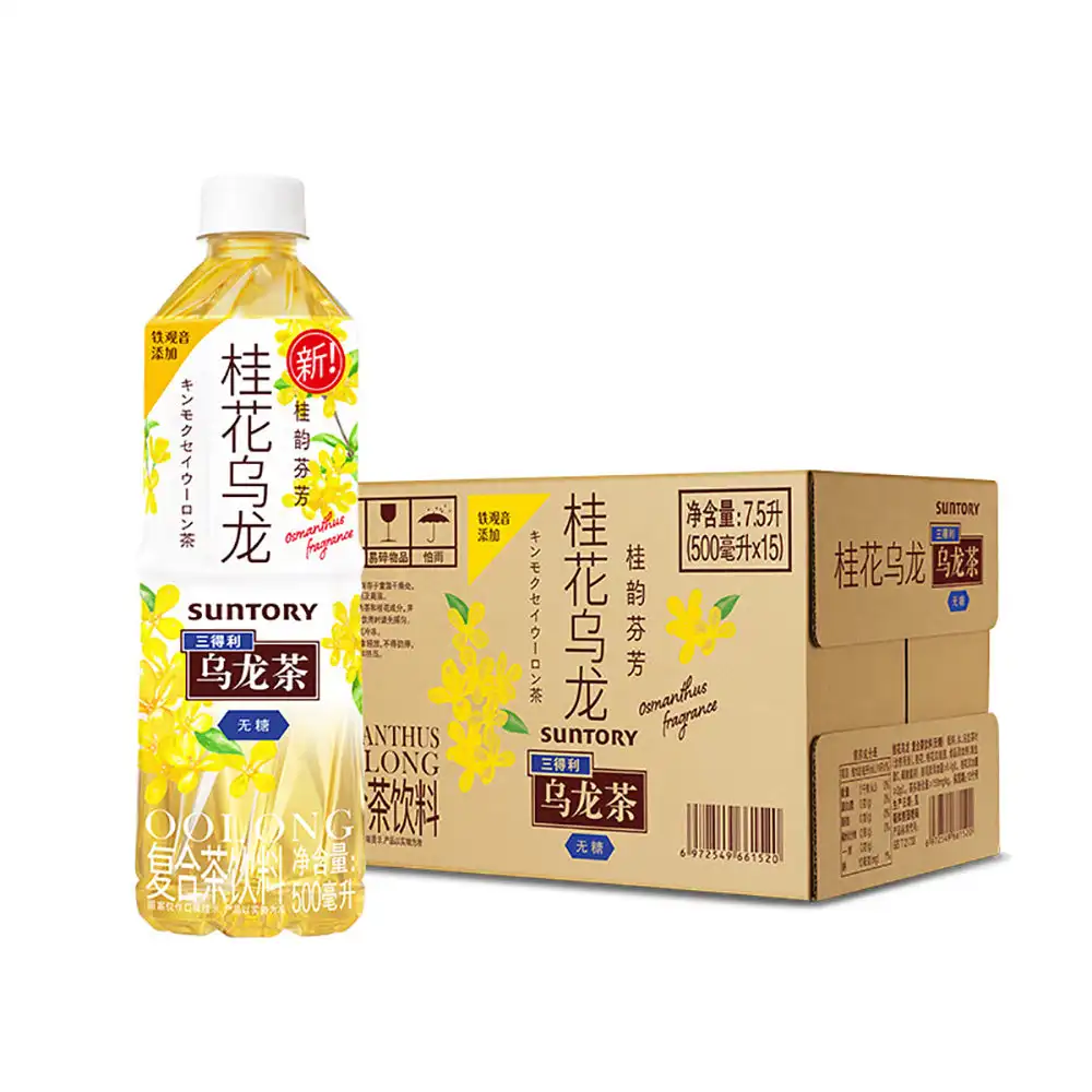 サントリーオスマンサスウーロン茶、シュガーフリー、500ml x15ボトル