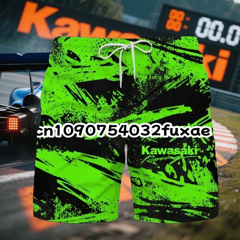 

MOTO 2025 Новинка Kawasaki, модная мужская одежда с крутым узором, повседневные шорты, уличные спортивные шорты с высоким скоростью, изысканные