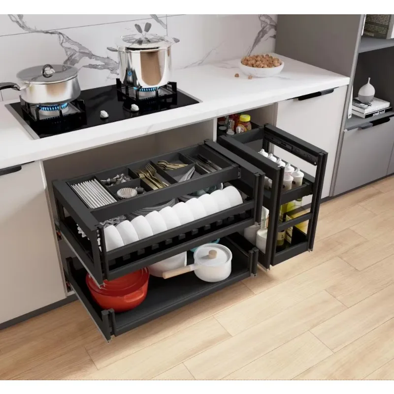 

Cabinet Accessories Drawer Basket Sliding Stainless Steel Pull Out Basket