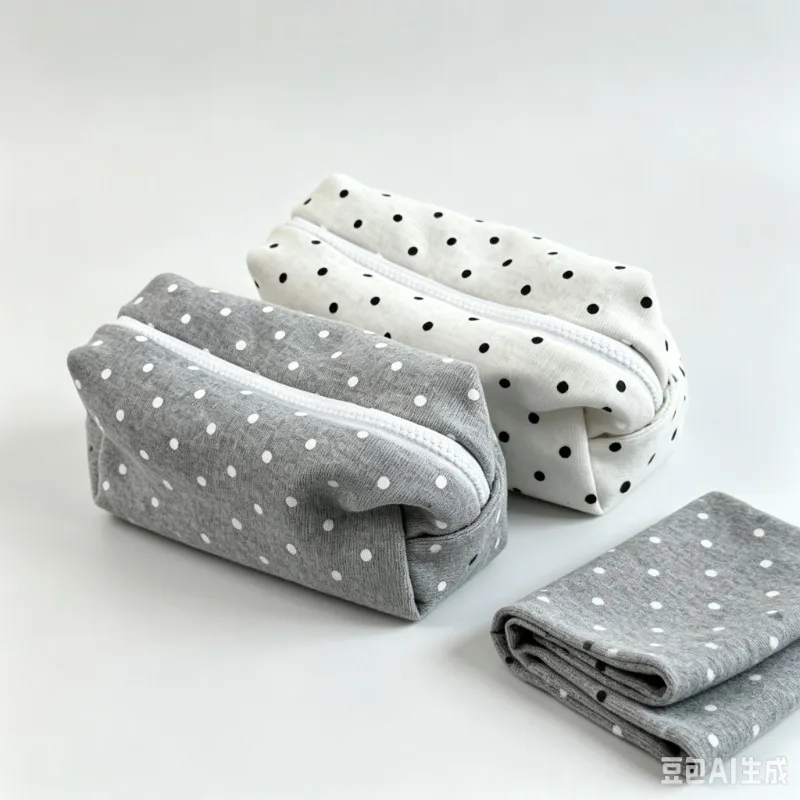 Korean Ins Polka Dot Pencil Case Simple High Aesthetic Multi-purpose Portable Storage Bag Girls Mini Makeup Pouch