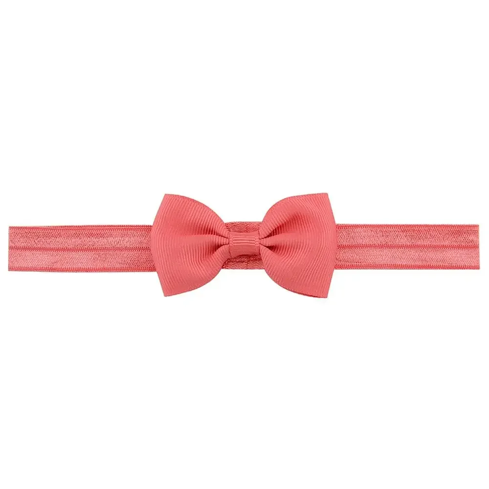 10PCS Handmade Ribbon Bowknot Baby Newborn Headband Grosgrain Hair Bows Elastic Hairbands Girls Kids Photography Props