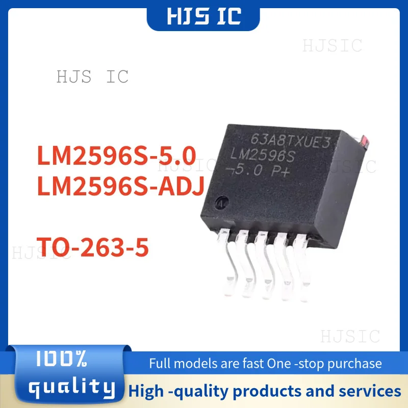 10PCS 100% NEW LM2596S-5.0 LM2596S-ADJ LM2596S LM2596 2596 TO-263-5 Voltage regulator chip
