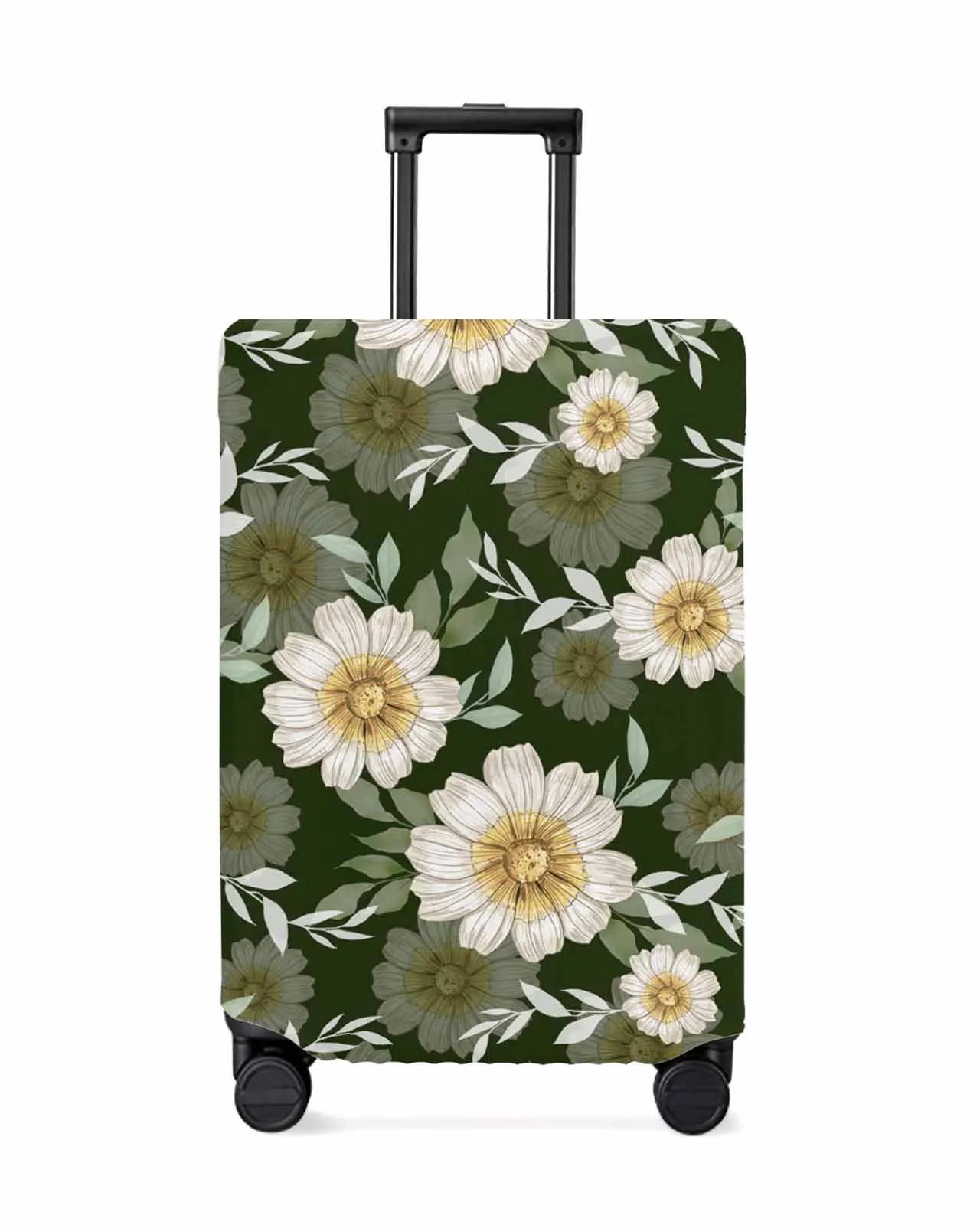 

Plant Daisy Leaves Green Rural Countryside Luggage Cover Elastic Baggage Cover For 18-32 Inch Suitcase Case Dust Cover