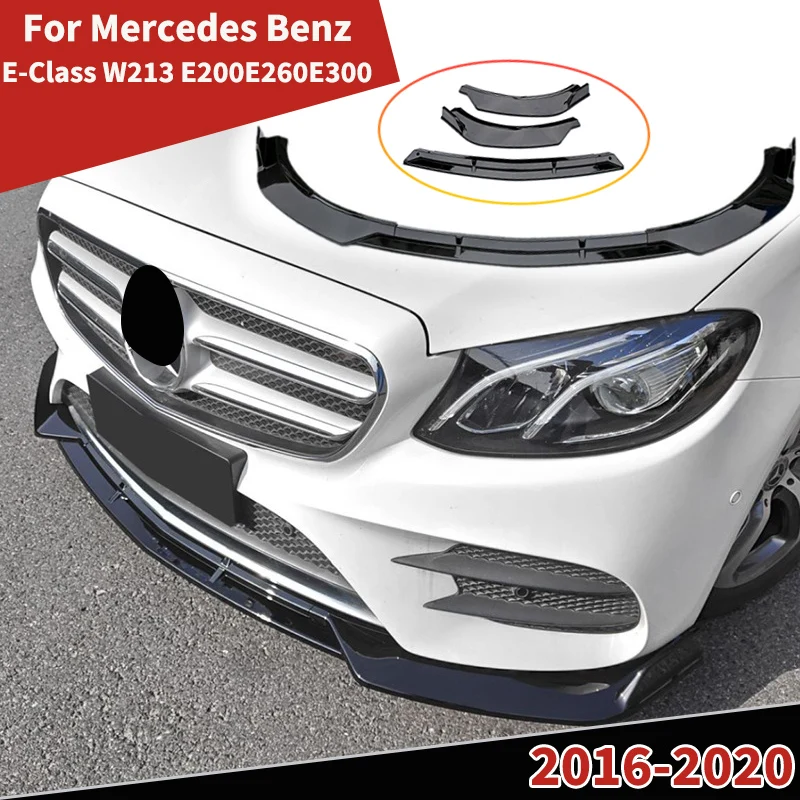 

Передний бампер для Mercedes Benz E Class W213 2016-2020 E200 E260 E300, нижний диффузор, сплиттер, комплекты кузова, спойлер для тюнинга