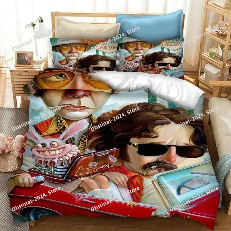3D Fear and Loathing in Las Vegas Bedding Set Printed single Comforter Quilt Bed Cover Pillow Case 3 Pieces Sets Kids Adult Size