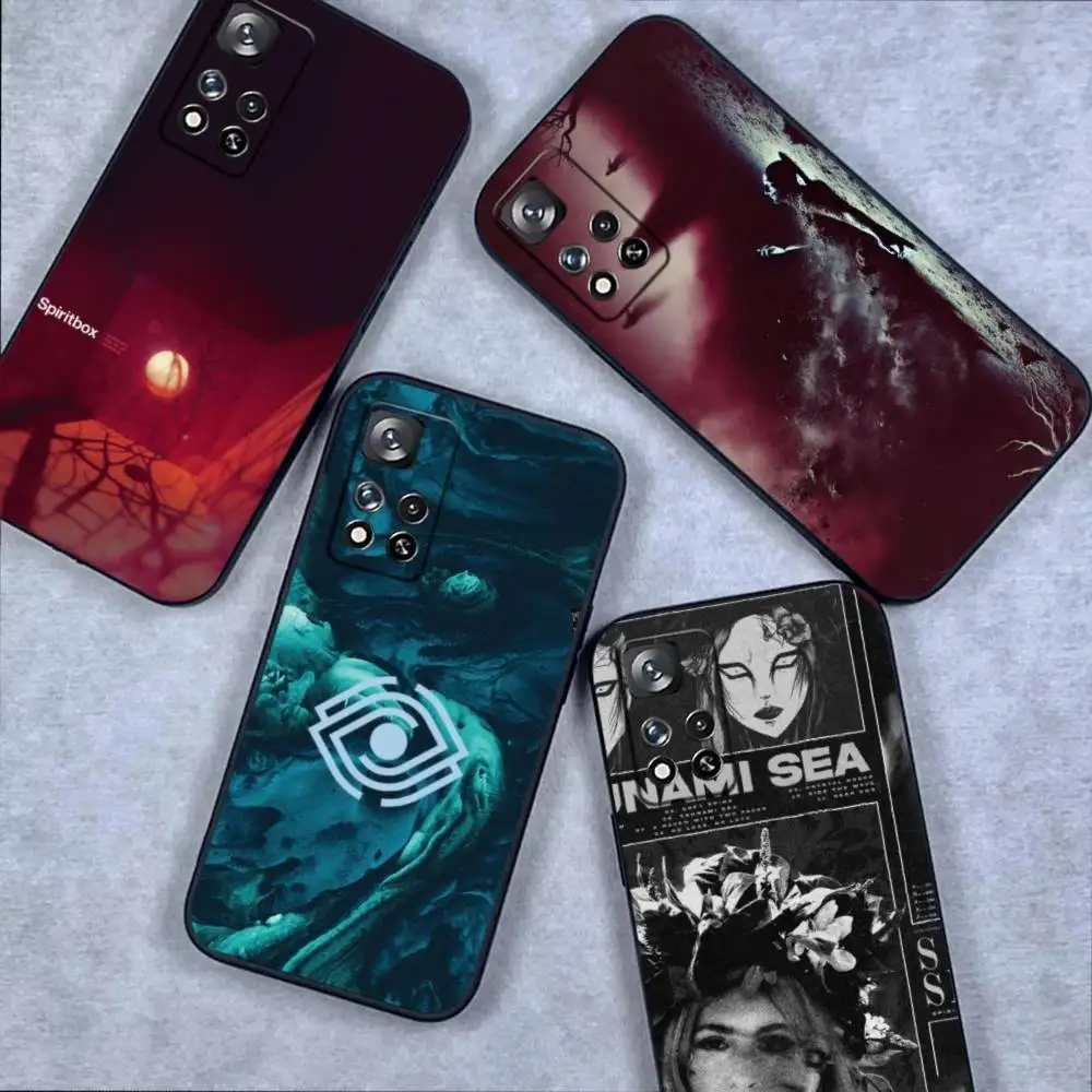 S-SpiritboxS Tsunami Sea Phone Case For Samsung S10,S21,FE,S21,Note 20,10 S25,S24,S23,Ultra,S9,S22,Plus Soft Black