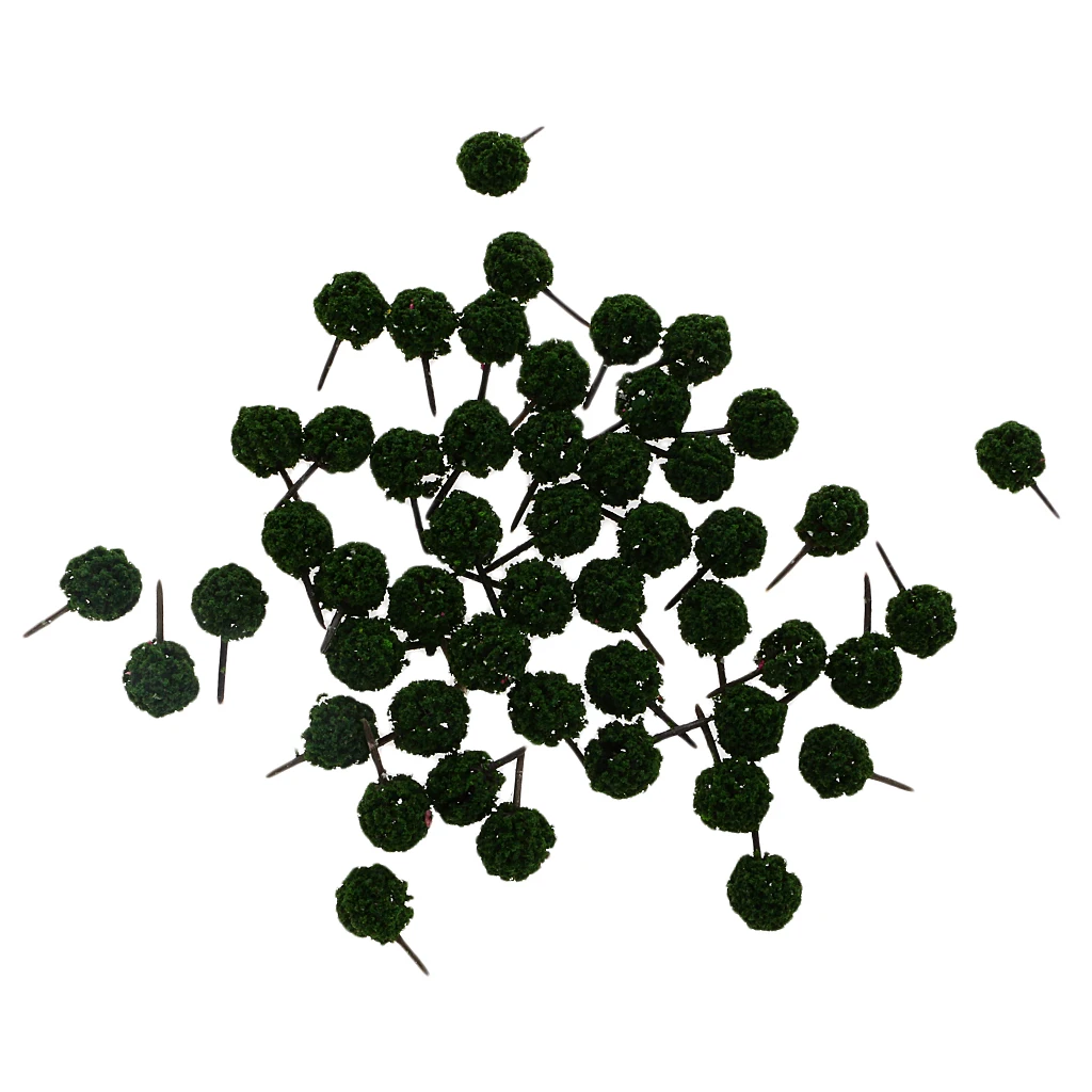 

50pcs 1:150 N Scale Ball Shaped Model Trees DIY Layout Train Railway Landscape Scenery
