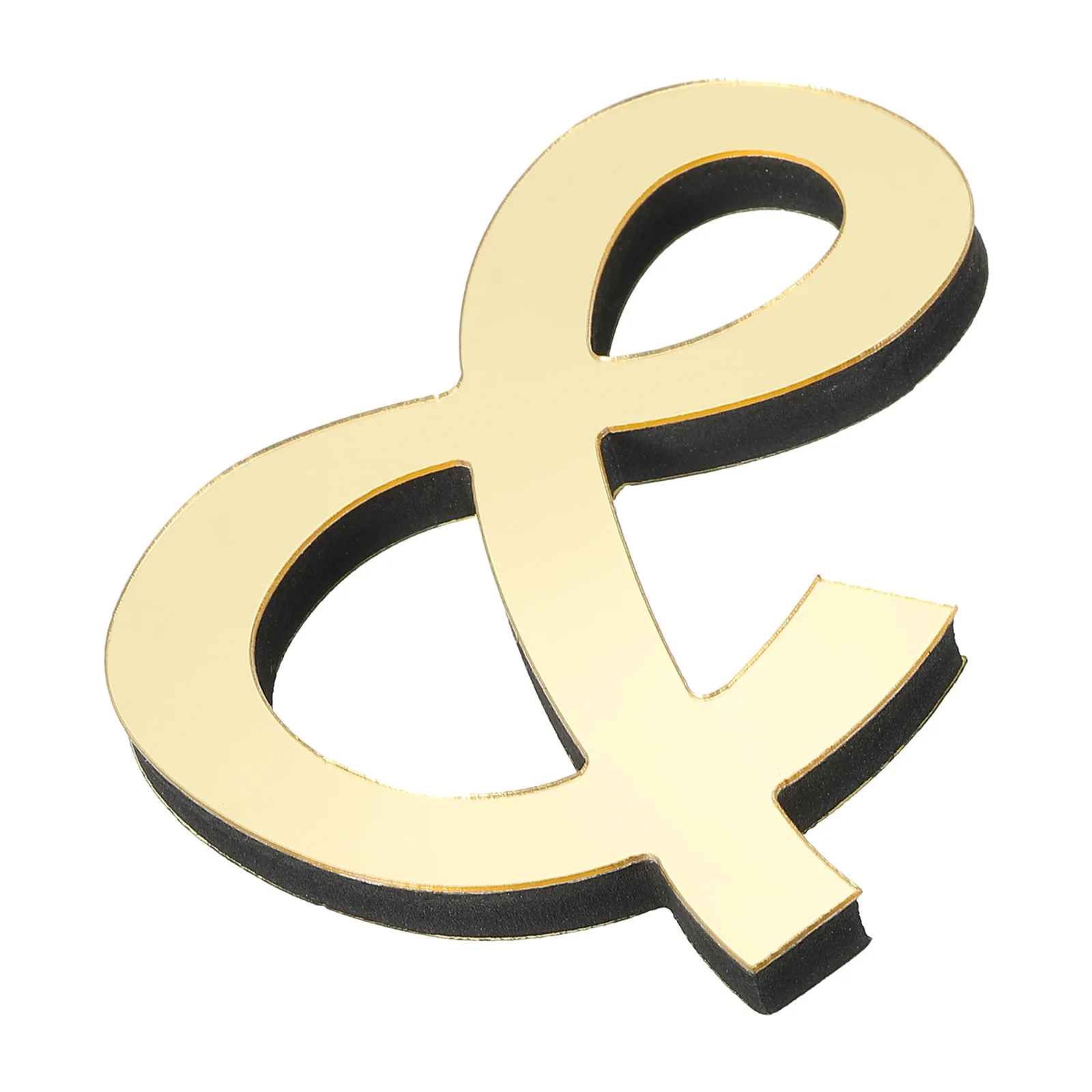 10 cm 3D-Spiegel-Acryl-Wandaufkleber, 26 englische Buchstaben, Wandaufkleber, selbstklebende Wandkunst, Wandbild, Zuhause, Party, Hellgold