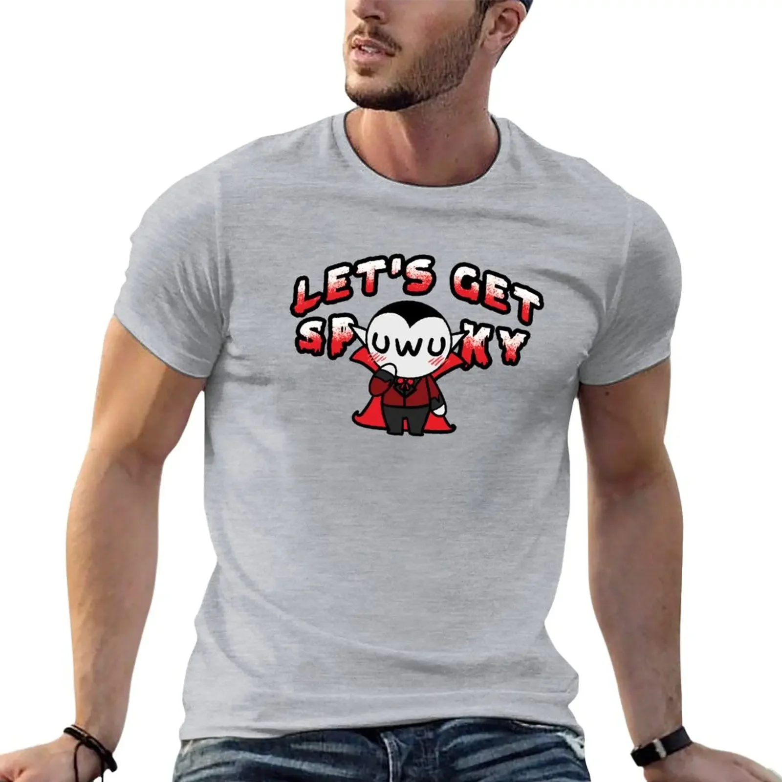 Let's Get SPuwuKY! - Vampy Fwiend T-Shirt Aesthetic clothing vintage Short sleeve tee men