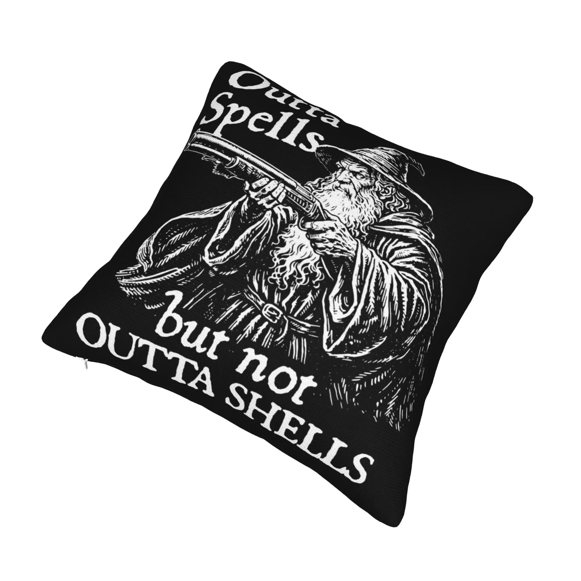 Outta Spells But Not Outta Shells Wizard Meme Pillowcase Printing Cushion Cover Decoration  Pillow Case Cover Home Square 18