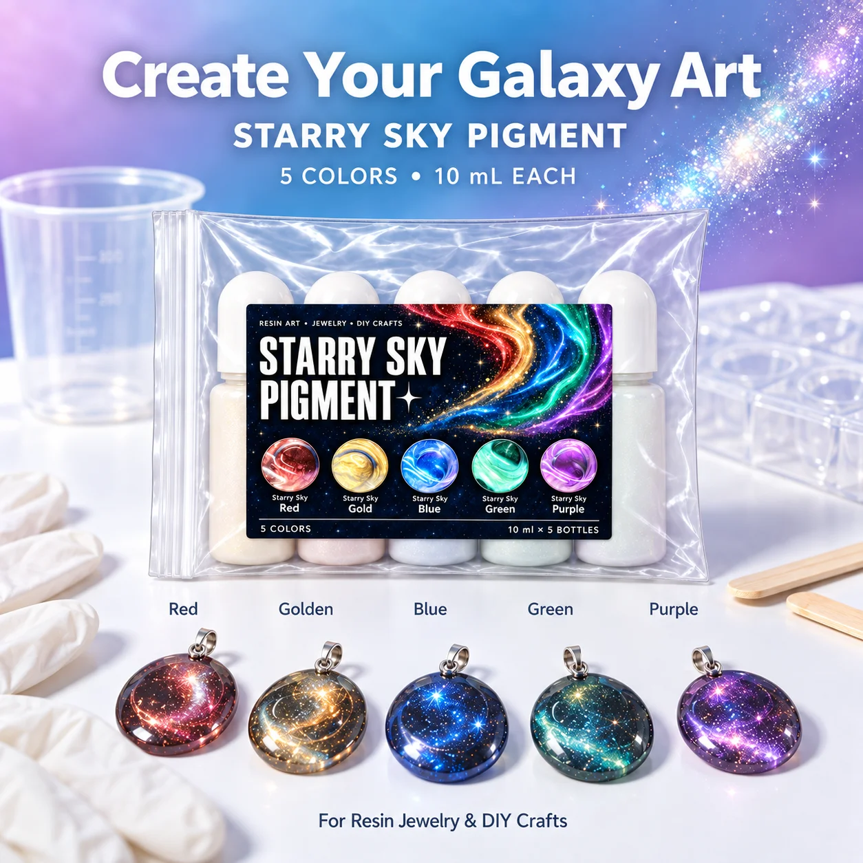 Resin Pigment Set - Set di Pigmenti Cielo Stellato per
