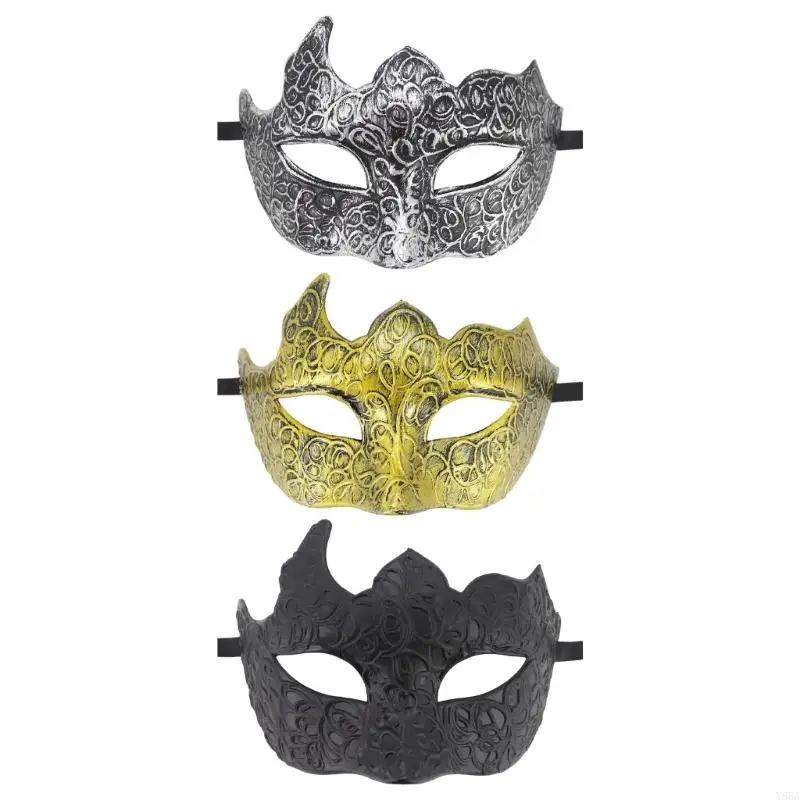 

Y88A Halloween Cosplay Mask Mask Mask Mask Retro Half Face Mask для вечеринки