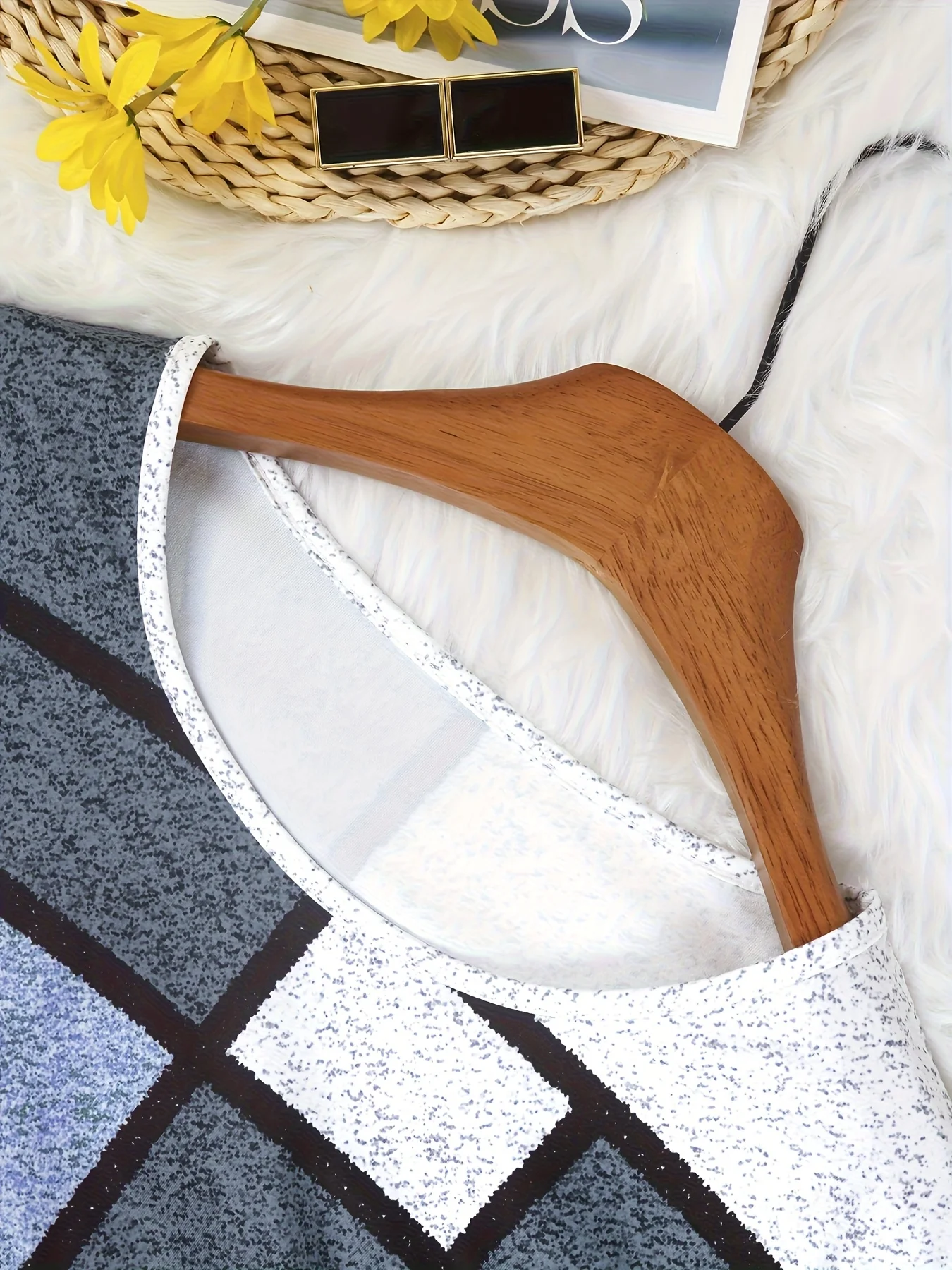 سترة نسائية كاجوال بأكمام طويلة وطباعة هندسية بمقاس كبير، مريحة وأنيقة ومتعددة الاستخدامات، مثالية للارتداء اليومي #6