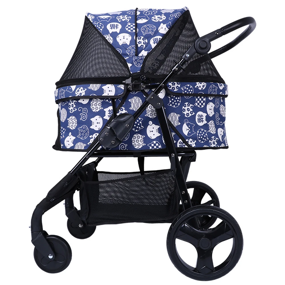 

Pet Supplies Manufacturers Direct Sale Pet Stroller Dog Cat Cage Carrier Travel Pushchair Foldable 3 In 1 Seat