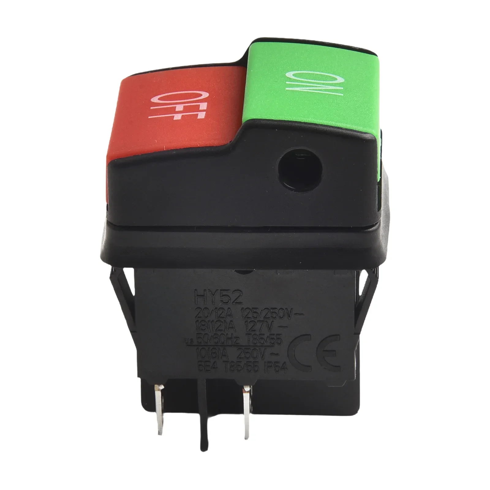1pc Button On Mechanical Equipment 125 / 250V 20 / 12A 5E4 HY52 Environmentally Friendly Aterproof And Dustproof