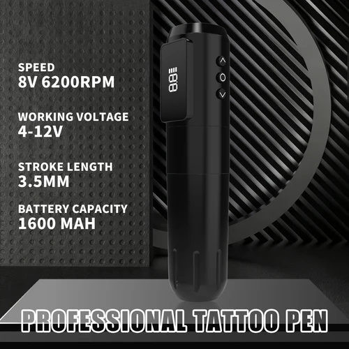 Imagen 2 del producto Yilong-máquina de tatuaje inalámbrica, Kit de pluma giratoria, Motor personalizado, batería de alta capacidad de 1600mAh para maquillaje permanente, Kit de pistola de tatuaje