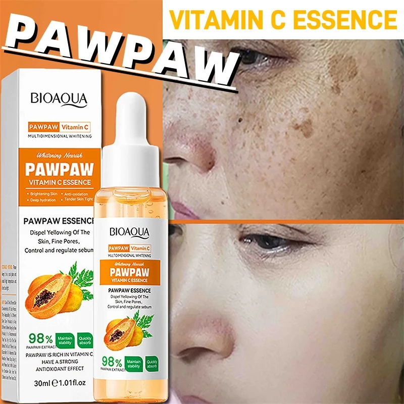 

Pawpaw Vitamin C Essence Fade Melasma Melanin Dark Spots Freckles Whitening Face Serum Brighten Nourish Skin Care Beauty Korean