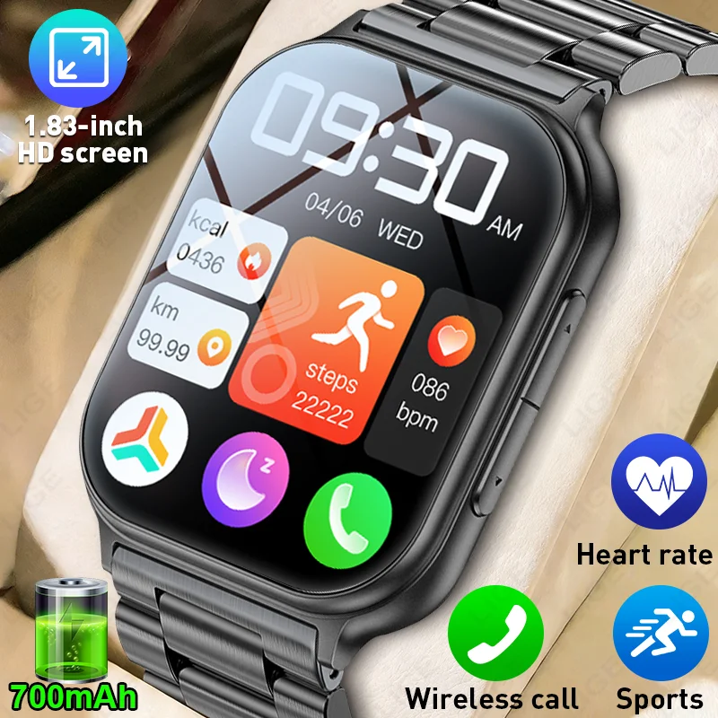 

LIGE 2026 New Smartwatch Men Women Sports Fitness Tracker IP68 Waterproof 24H Health Monitor 700mAh Battery BT Call Smart Watch