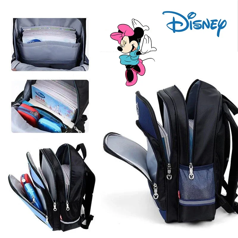 Disney Mickey Mouse Pupil Children\'s Schoolbag Cute Animation High-capacity Nylon Backpack Boys Girls Student Supplies Knapsack