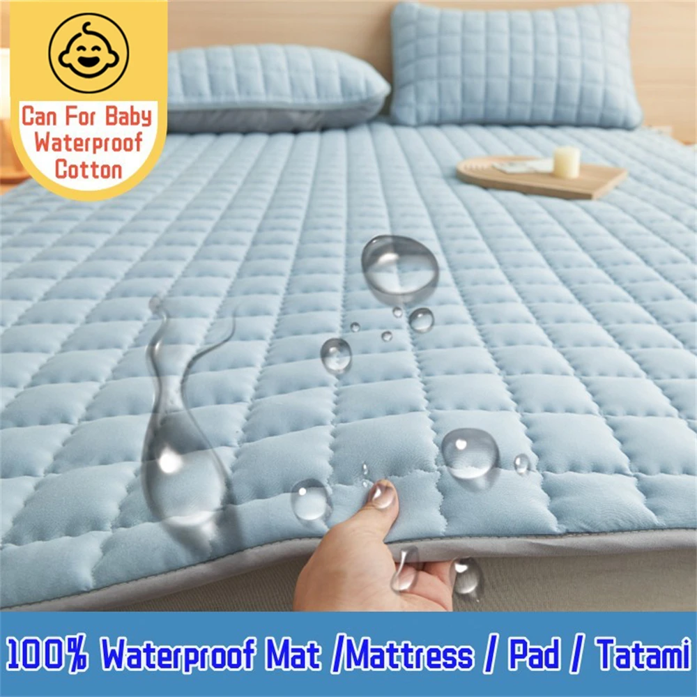 

100% Waterproof Mattresses Ultrathin Foldable Cotton Bed Mat Fold Tatami Bedroom Hotel Home Single Double Multi Queen King Size