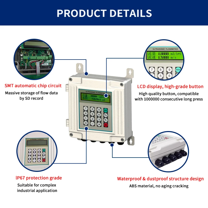 بالموجات فوق الصوتية ذكي الاستشعار الغاز كتلة تدفق متر الخارجية المشبك بالموجات فوق الصوتية تدفق الوقود متر الديزل المكره مقياس الجريان بالموجات فوق الصوتية #5