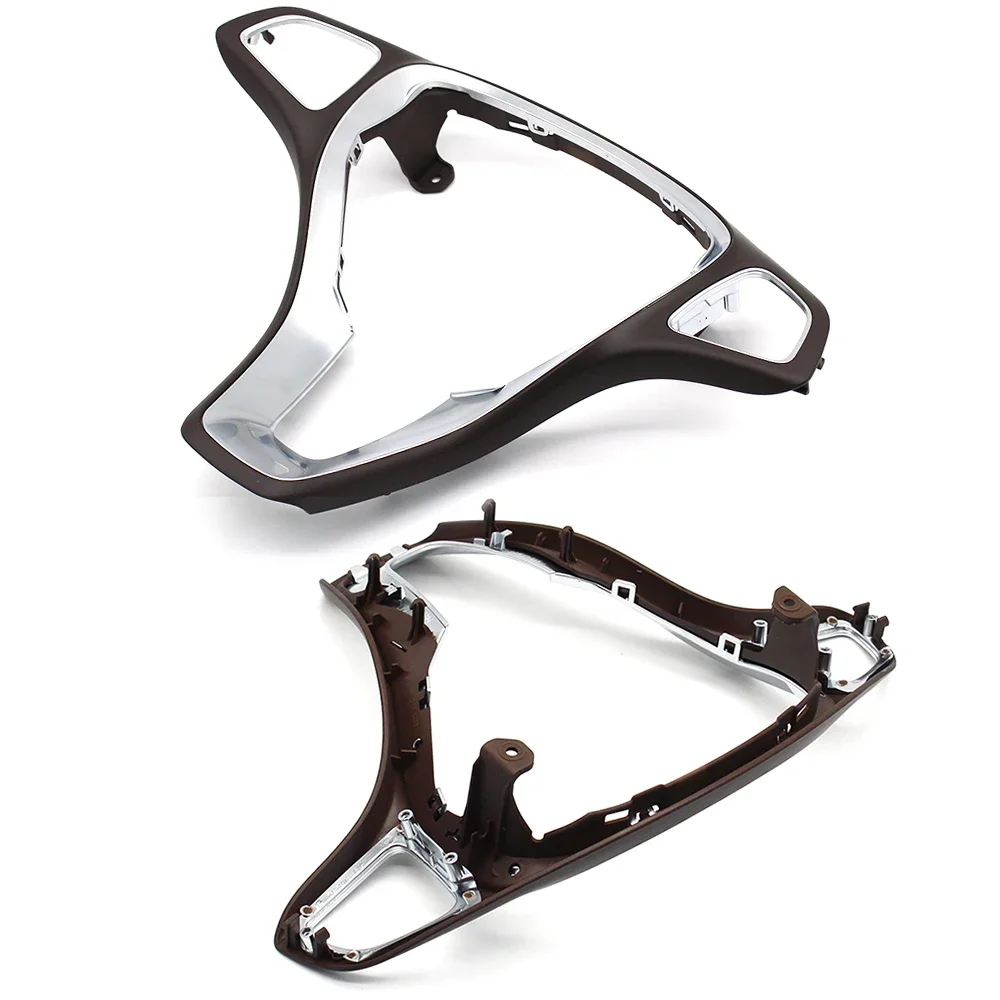 W205 W213 W253 W218 W166 W447 Verbesserte Innen Auto Lenkrad Chrome Abdeckung Panel Trim Für Mercedes Benz C E GLC CLS Klasse – Detail 12