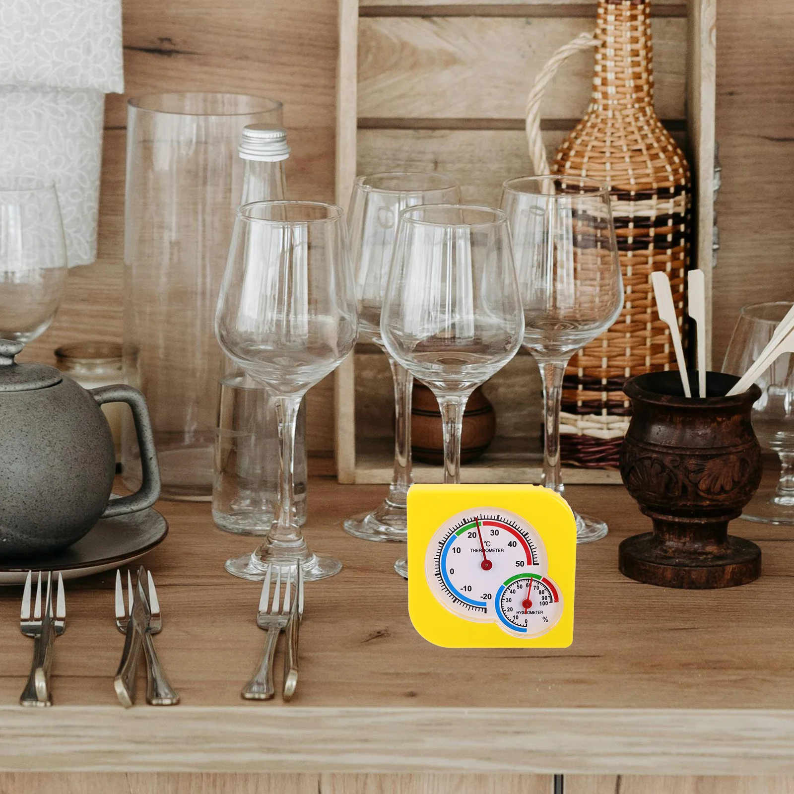 

2Pcs Dual-Use Hygrometer Thermometer Mini Portable Wall Mount Desktop Indoor Room Temperature Humidity Meter Compact