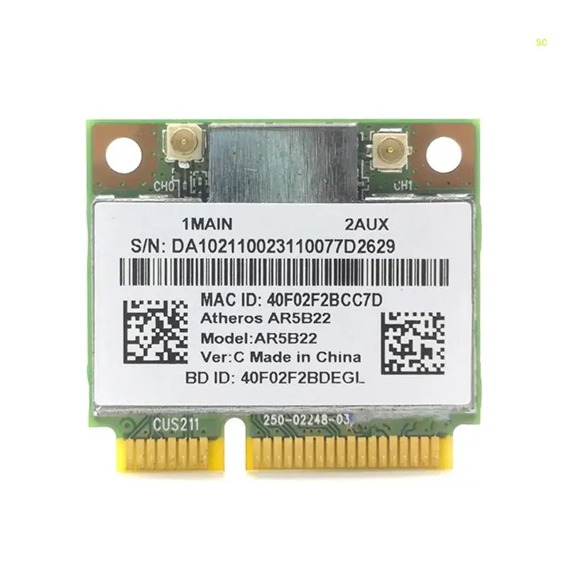 AR5B22WIFI Card 2.4/5Ghz Dual-band MINI PCIE 300M built-in Wireless Card 802.11A B for Y400 Y500 Y410P Dropshipping