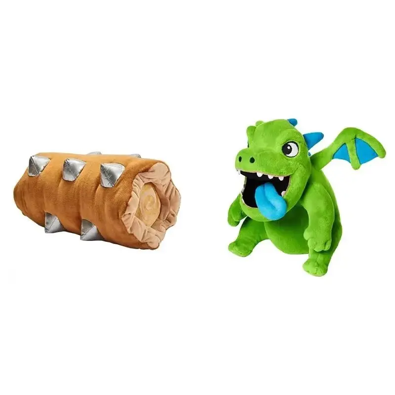 

Dragon Vs Log Rival Set Fantasy Battle Plush Toys With Pillow Cute Cartoon Collectible Model Gift