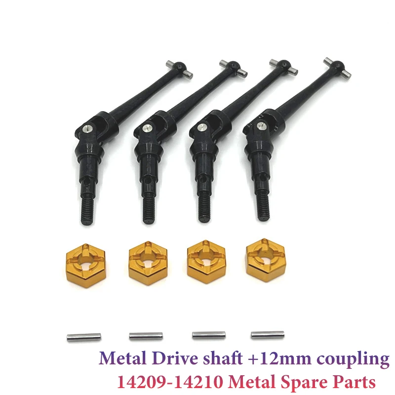 14210 14209 mjx hyper go 1/14 peças de atualização componente de direção dianteira de metal para carro rc cnc acessórios de alumínio acessórios de carro