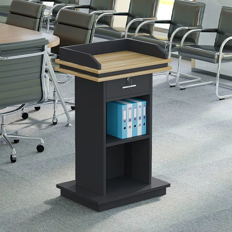 The modern speech podium swears to broadcast and host the simple consultation guest welcome front desk emcee podium podium table