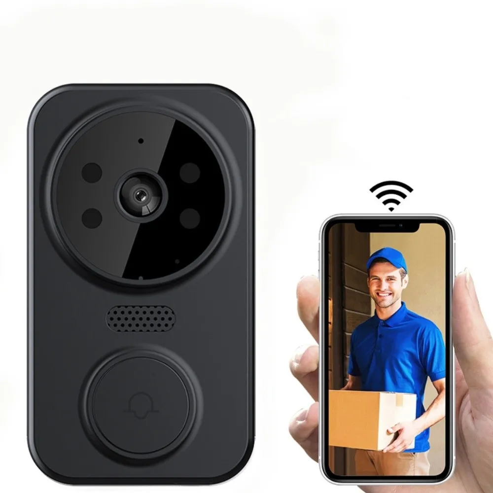 Electronic Cat Eye Wireless Smart Doorbell Night Vision Inform Ring Visual Intercom Doorbell Real Time HD Video