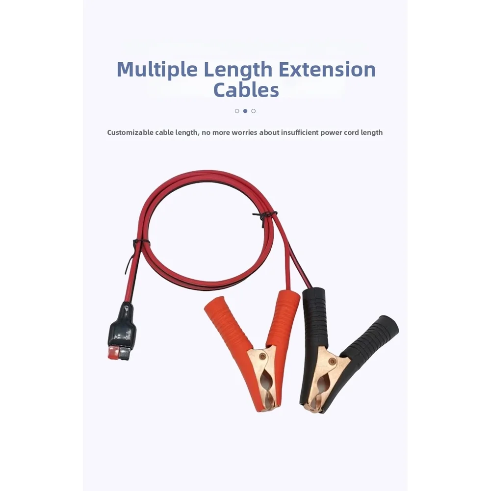 Red Black 30A 1.5m Crocodile Clip Cable Copper Core 14AWG 2468 for Power Distribution and For Battery Clamping
